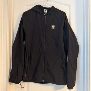 Adidas Originals Hooded Windbreaker Lightweight Jacket Zip Front